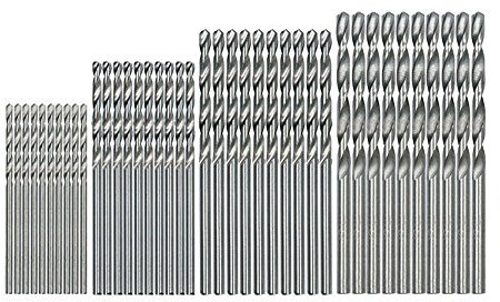 40 Stuecke Mini Bohrer HSS Bit 0.5mm-2.0mm Zylinderschaft PCB verdrehter Bohrer Set