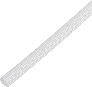 PATIKIL 4mmx5M Fibra Vetro Silicone Manica, 1pz Gomma Isolamento Ritardante Autoestinguente Manica, Bianco