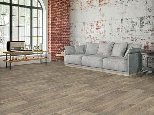 PVC Bodenbelag Vinylboden in lebhafter Holz Optik, Zuschnitt (5m breit / 1m lang)