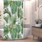 SDOTPMT 90x183cm Aquarell Grün Palmenblätter Dusche Vorhang Sommer Tropisch Botanische Pflanzen Badevorhang Dschungel Banane Monster Blatt Duschvorhang Badezimmer Vorhang mit Haken