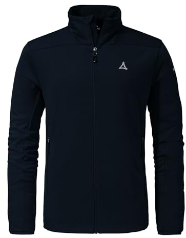 Schöffel Herren Fleece Jacket Svardalen M, schnell trocknende Fleecejacke mit Kragen, funktionales Outdoor Fleece, mit Reißverschluss-Taschen und elastischem Saum, navy blazer, 52