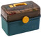 Medizinschränke, Hausapotheke Box, Medikamentenbox, Medikamentenaufbewahrungsbox mit Großem Fassungsvermögen,Dreilagig mit Tragegriff, Kleine Erste-Hilfe-Box für den Haushalt, Medizin (Blau, XL)