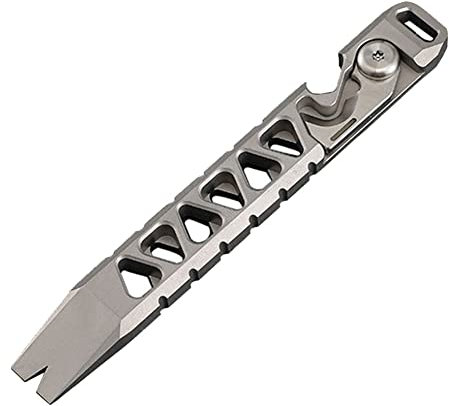 Lckiioy Herramienta de Bolsillo de AleacióN de Titanio, Barra Palanca, Abrebotellas, Barra de Palanca, Extractor Clavos, TáCtica, Herramienta para Acampar Aire Libre, Regalos para Coche