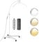 JingleChoo Led Half Moon Light for Lashes - Adjustable Height & Brightness for Beauty, Tattoo, Artists, Nail Tech, Esthetician Light - Rotating Half Moon - with Phone Holder (36W, White)