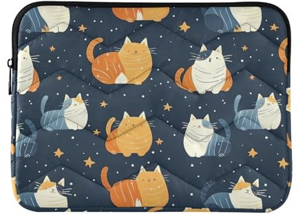 Chubby Cats Prints Laptop Sleeve Case Notebook Computer Cover Briefcase Tablet Laptop Bag for 13-14 inch