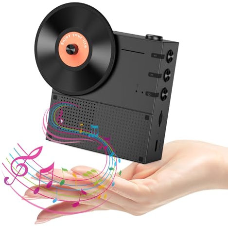 Qoosea Mini Tragbarer Bluetooth Lautsprecher - Retro Musikbox mit Bluetooth 5.3 Stereo Sound für Wohnzimmer, Kindergeburtstage und Geschenke