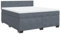 vidaXL Boxspringbett, Polsterbett Bett mit Matratze Matratzenauflage, Bettgestell mit Kopfteil Lattenrost, Doppelbett für Schlafzimmer, Dunkelgrau 180x200cm Samt
