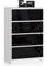 Kommode in schwarz Hochglanz mit 4 geräumigen Schubladen, 60 cm breit, 99 cm hoch Kommode Schlafzimmer Flur Wohnzimmer Organizer Kommode mit Schubladen Holz Highboard Sideboard Schrank