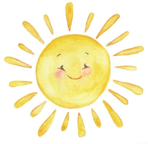 SMZhomeone Dekorativer Wandaufkleber Mit Cartoon Sonne Bunte Wandaufkleber Mit Cartoon-Sonne Für Kinderzimmer Und Heimdekoration