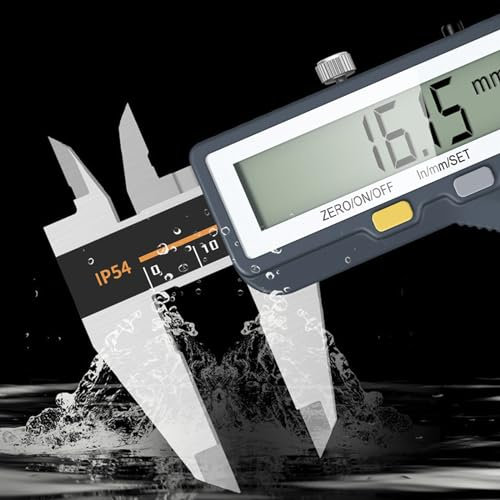 ERSINIAN Digitaler Messschieber mit Bluetooth, IP54 wasserdichter professioneller Messschieber aus Edelstahl, digitaler Mikrometer für Heimwerker/Schmuck/3D-Druck, Zoll/MM-Umrechnung, 300 mm/12 Zoll