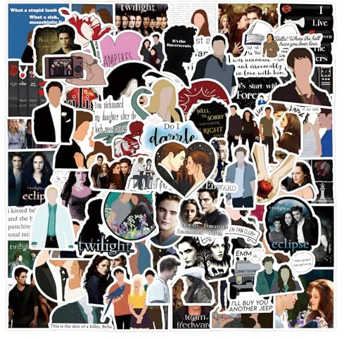 110Pcs Twilight Stickers - Cool Graffiti Waterproof Vinyl Stickers for Water Bottle, Laptop, Skateboard - Teens and Adults