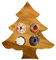 Vassoio per albero di Natale, Vassoio da portata per albero di Natale, Tagliere di salumi di Natale, Vassoio a forma di albero di Natale, Vassoio da portata in legno, di legno di