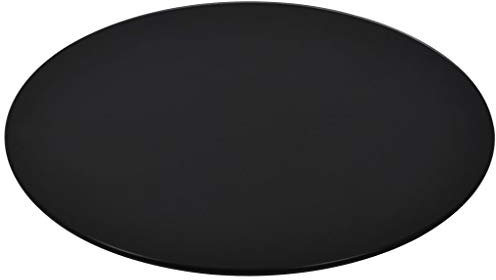 Annlera Tischplatte aus Gehärtetem Glas Runder Desktop Glasplatte Schutzplatte Ersatztischplatte für Esstische Couchtische oder Gartentische Leicht zu Reinigen Schwarz 90x1 cm