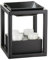 Deko-Invest Duftlampe Duftöl Wärmer Set mit 3 ätherischen Duftölen und 4 Kerzen Teelicht Stövchen aus Holz 20,5cm x 20,5cm x 25cm Schwarz Matt Aromalampe für ätherische Öle Rituals Raumduft