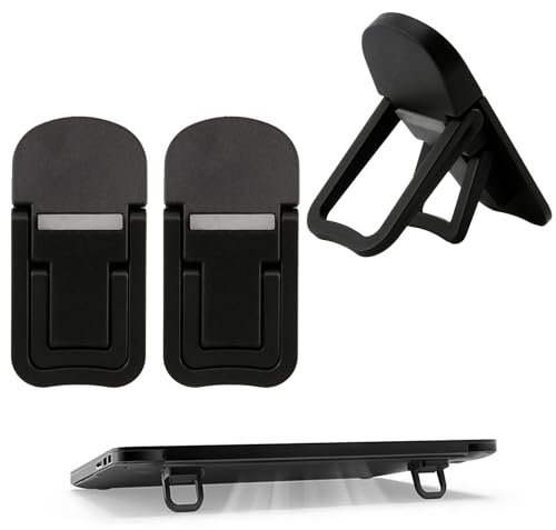 Fascetta 2pcs Portable Keyboard Stand PC Laptop Feet Dual Tilt Angle Adjustment Notebook Riser Self-Adhesive Invisible Computer Kickstand Foldable Mini Tilted Keyboard Stand for Desk