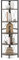 COSTWAY Eckregal mit 5 Ebenen, 160 cm hoch, Bücherregal Holz, Standregal mit Metallgestell, Aufbewahrungsregal, für Wohnzimmer, Bad, Küche & Flur (Eichengrau)