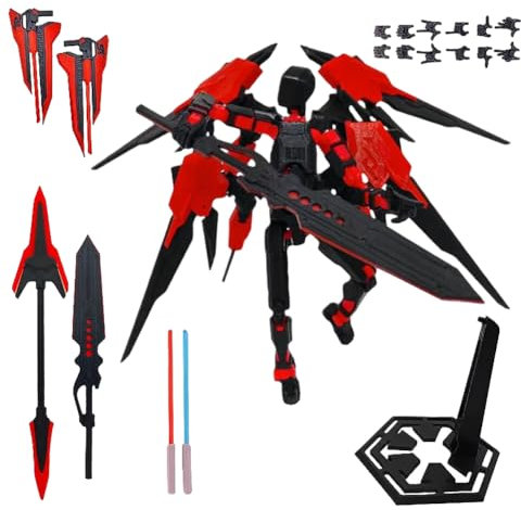 LYEAA T13-Action Figure Bereits Montiert, T13 Mehrgelenk Actionfiguren mit 6 Waffen 6 Paar Hände Actionfiguren, Schreibtischdekoration, Geschenke