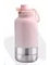 3 in 1 Portable Dog Travel Water Bottle with Detachable Food & Water Bowls, Insulated Accessories, Perfect For Any Trip, Stainless Steel (Light Pink)