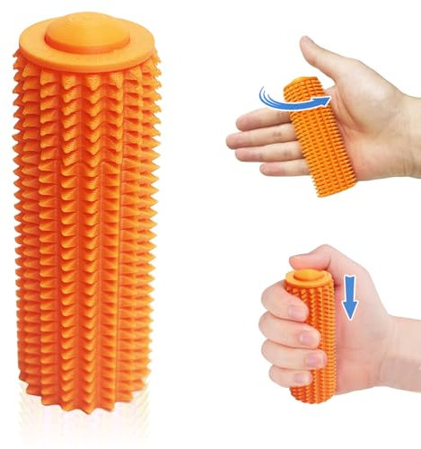 HAOYEGUOJI Schmerz-Fidget für Erwachsene, Sensorik Spielzeug gegen Angst Skin Picking, Drück- und Dreh-Fidget Toys für Erwachsene, tragbares ADHS Spielzeug,Spiky Sensory Fidget Toy
