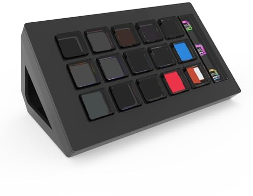 ZEPFJHE 15 tastiere macro con display LCD per tastiere visive Controllo efficiente streaming e video editing controller live streaming