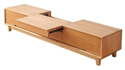 IMEITE Unterhaltungszentrum, 180 cm, Massivholz, ländliches Unterhaltungszentrum, Kirschbaum, Wohnzimmertisch, Möbel, geeignet für Hotels und B&Bs, TV-Stände für Wohnzimmer (180 x 40 x 35 cm)