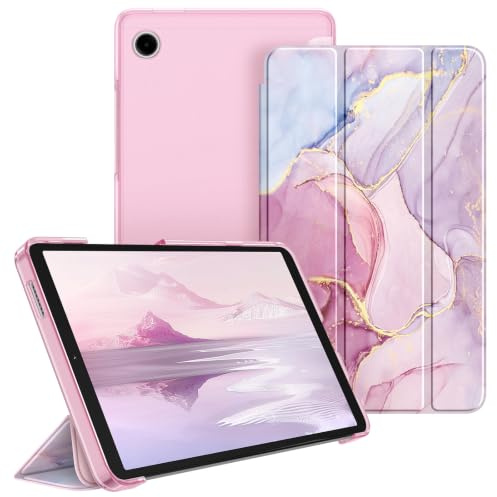 FINTIE Case for Samsung Galaxy Tab A11 8.7 Inch 2025/ Tab A9 8.7 Inch | Ultra Thin Protective Case with Translucent Back Cover for Tablet A11/ A9, Baby Pink