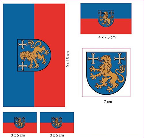 U24 Aufkleberbogen Landkreis Friesland Aufkleber Set Flagge Fahne