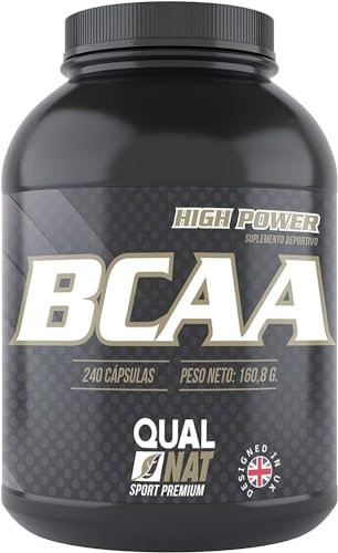 BCAA aminoácidos - 240 capsulas - Contribuye al mantenimiento y crecimiento muscular – Ayuda al Aumento de Energía y Rendimiento Físico – QUALNAT