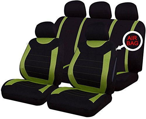 UKB4C Green Full Set Front & Rear Car Seat Covers for Picanto All Years