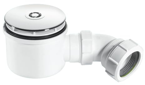 McAlpine ST90CB10-HP 90mm x 50mm Water Seal Shower Trap with 2 Universal Outlet