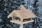 Vogelhaus XXL Almhütte (V87 mit S1) Vogelhäuschen aus Holz Top Design, großes Futtersilo