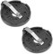 sourcing map 2 Pcs CR2025 CR2016 Horizontal Battery Holder Black Container Case