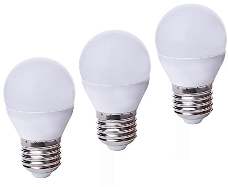 edi-tronic 3x LED Lampe E27 12V 3W G kaltweiß 250lm 4000K Birne Energiesparlampe 12 Volt Licht