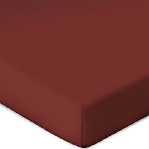 Bassetti Spannbetttuch für Boxspringtopper Uni Farbe Rosso Siena RB/878 Größe 90x190 100x220cm