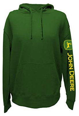 John Deere Solid Hoodie with Logo on Sleeve