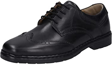 Josef Seibel Herren Businessschuhe Alastair 14,Weite K (Extra weit),Wechselfußbett,Derby schnürung,Office,büro,schwarz,45 EU