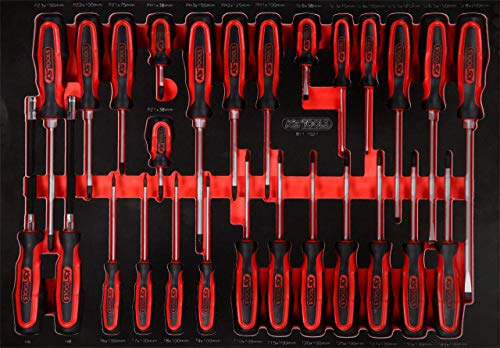 KS Tools 811.1027 Schraubendreher-Satz in Schaumstoffeinlage, 27-tlg