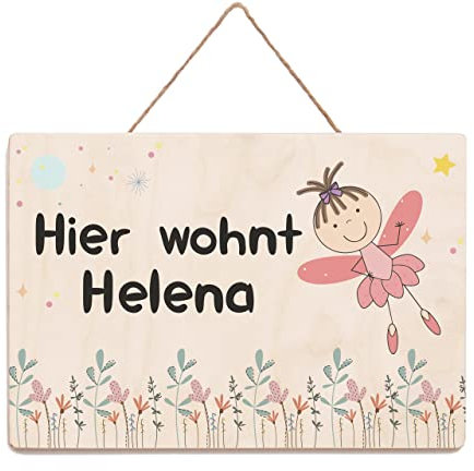 Holzura Namensschild Kinderzimmer Personalisierte Geschenke Baby Zimmer, Namensschilder für das Kinderzimmer Deko, Türschild personalisiert mit Namen, Türschild Kinderzimmer