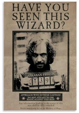 GODARM Poster, Motiv: Sirius Black Wanted, dekoratives Gemälde, Leinwand, Wandposter und Kunstdruck, moderne Familienschlafzimmer-Dekoration, Poster, 30 x 45 cm