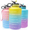 Case Wonder 2.2L Trinkflasche, Motivierende Wasserflasche mit Zeitmarkierungen und Strohhalm, BPA-Frei, Große langlebige Sportflasche, Auslaufsicher, Pop-Up-Trinkflasche für Fitness,Gym, Heim