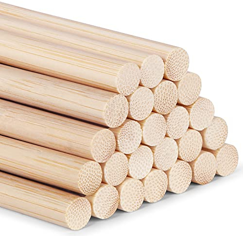 Tiges longues en bambou pour loisirs créatifs, Bâtons de bambou (10 mm x 25)