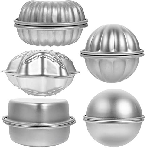 Milisten 10stücke Aluminiumlegierung Formen Für Badebomben Kuchen Kerzen Diy Bastelprojekte Mit Verschiedenen Formen Glatt Und Einfach Zu Entformen