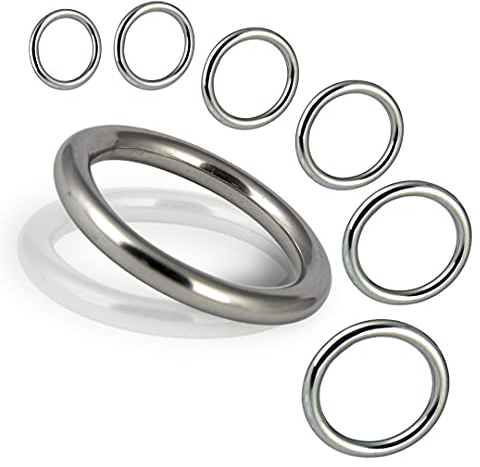 PROTECH 5 Stück O-Ring Edelstahlringe - Ring 3x20mm Rundringe aus rostfreiem Edelstahl A4 V4A geschweißt poliert Metallring