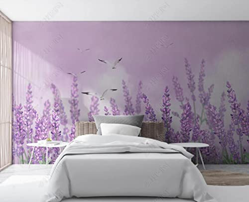 Fototapete Lila Lavendel Foto Tapete 3D Effekt Vliestapete Wanddeko Wandbilder Tapeten