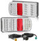 DARKGUARD Rückleuchten Anhänger Satz Led 12v,Rücklicht Heckleuchten Anhänger Led Verkabelt mit 13 poligem Stecker - 5,2m Kabel- 2x 5poliger Bajonettverbindung E4 Prüfzeichen 7Funktion Wasserdicht