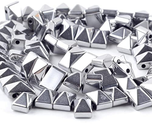 HZLXF1 6 * 3/6 * 8 * 4mm Natürliche Silber Hämatit Stein Niet Doppelloch Perlen for Schmuckherstellung Abstandhalter Lose Perlen DIY Handmade 15inches 39cm (Item Diameter : 6x6mm)