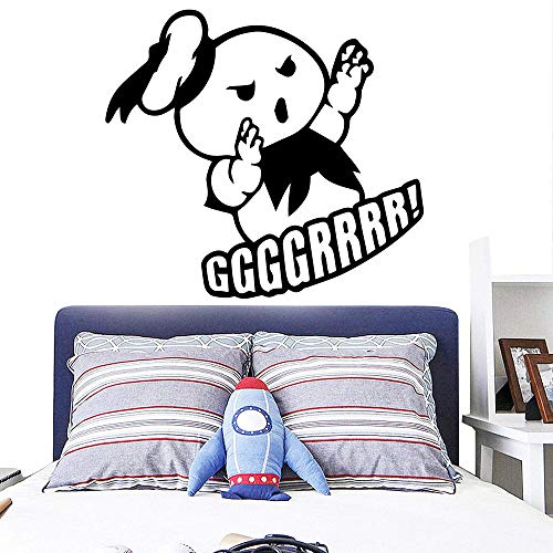 57 X 62 Cm Cartoon Bösewicht Mit Hut Abnehmbarer Aufkleber Für Kinderzimmer Kinderzimmer Pvc-Vinyltapete Kunstwandaufkleber Wasserdichtes Wandbild Wohnkultur