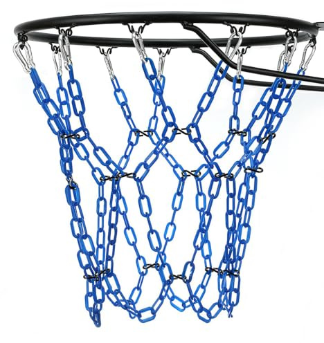 Yyiwhmy Basketball Net Replacement Heavy Duty,Resin Material, Anti-Rust Use Indoor Outdoor Standard 12-Ring Basketball Hoop