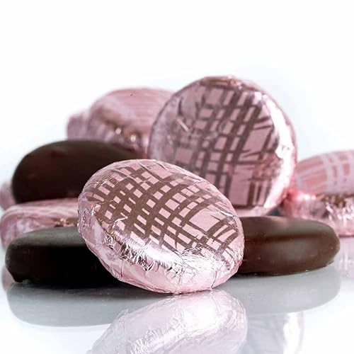 Whitakers Dark Chocolate Creams - Pink Foiled Fondant Cremes (Rose, 400g)