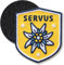 Klettpatch - Edelweiss Patch gestickt 51 x 60 mm/Klett-Patch Patches Abzeichen Stickerei mit Klett für Kleidung Rucksack Tasche/Tracht Loden Lederhose Dirndl Janker Filzhut/Club of Heroes (Gelb)